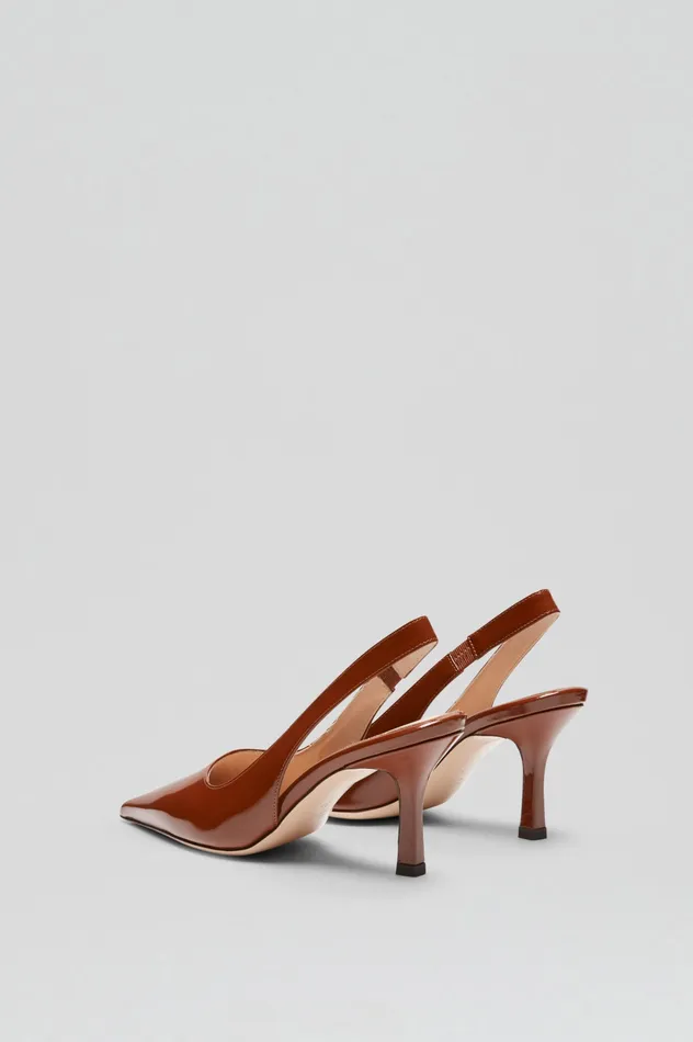 Shoes Women POLISHED SLINGBACK 75 CIGAR Scanlan Theodore Shoes Women POLISHED SLINGBACK 75 CIGAR Scanlan Theodore