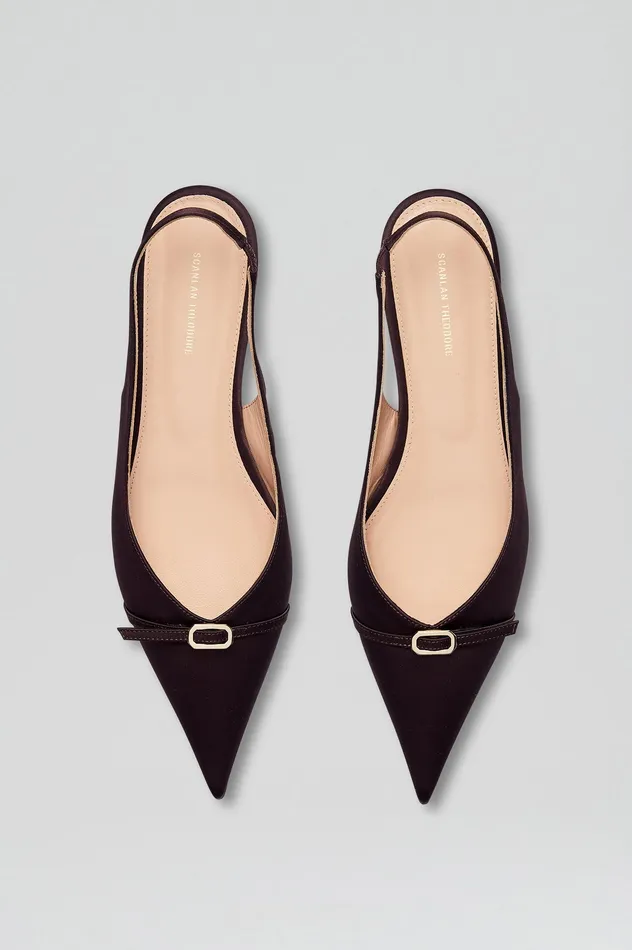 Shoes Women SATIN SLINGBACK 2 DARKMULBERRY Scanlan Theodore Shoes Women SATIN SLINGBACK 2 DARKMULBERRY Scanlan Theodore