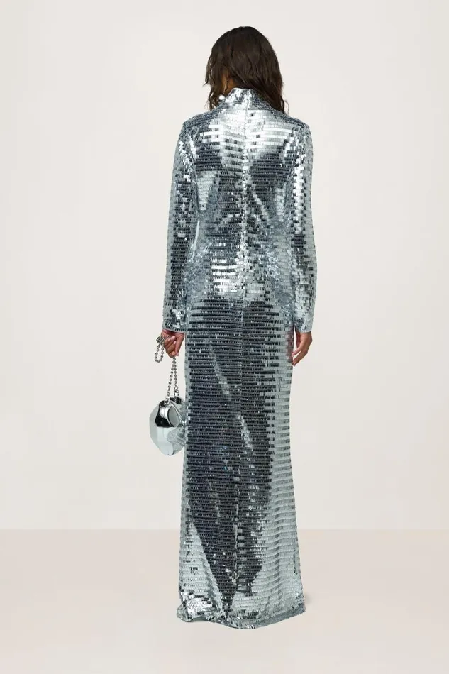 Shop Simon Miller DRESSES Sequin Sculpty Dress Satellite Silver