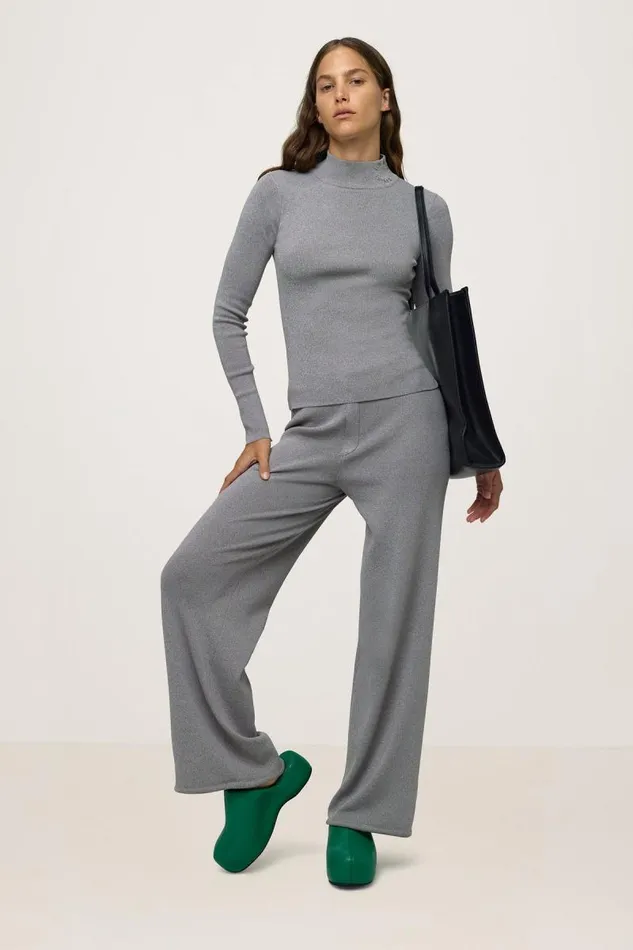 Shop Simon Miller KNITWEAR Knits By Rohe Top Heather Grey