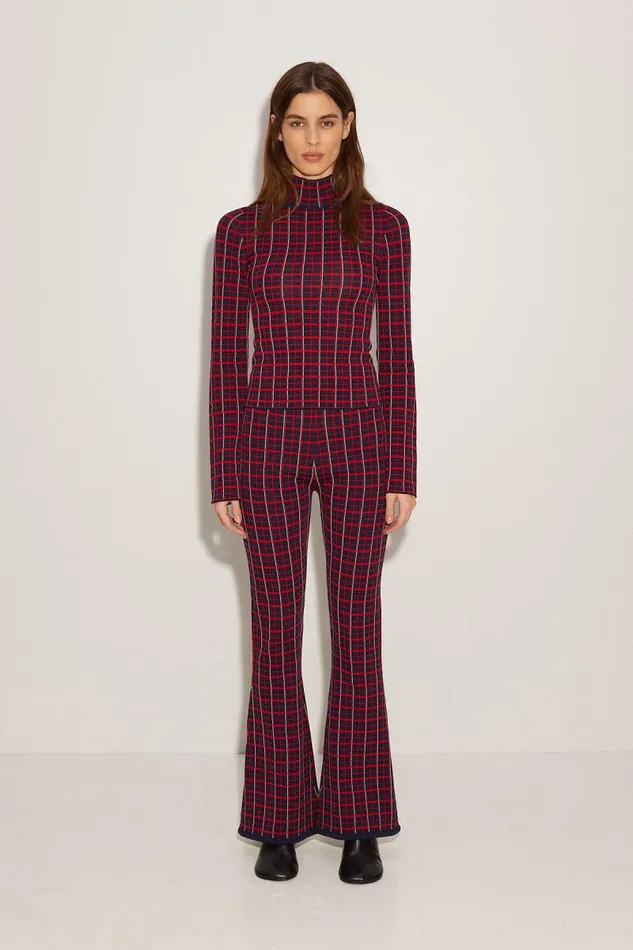 Shop Simon Miller KNITWEAR Knits By Rohe Top Red Plaid