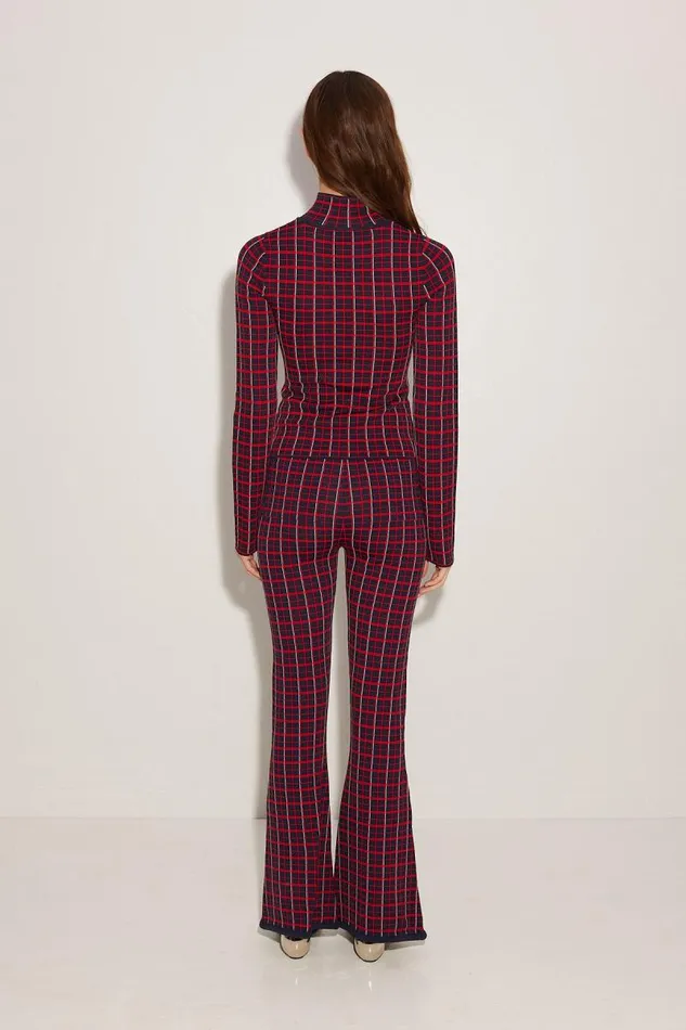 Shop Simon Miller KNITWEAR Knits By Rohe Top Red Plaid