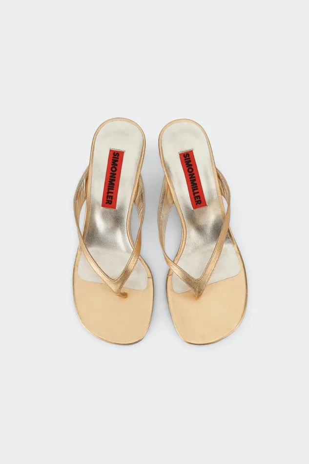 Shop Simon Miller SANDALS Beep Thong Star Gold