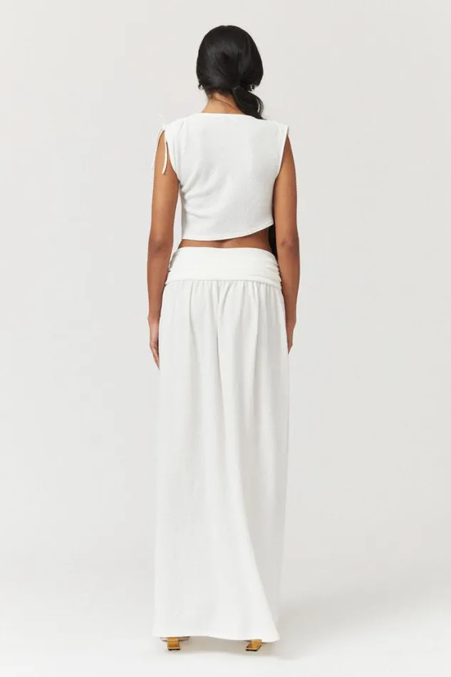 Shop SUBOO Matching Sets Jacqui Rouched Maxi Skirt 8211 White