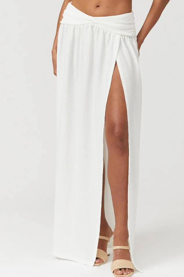 Shop SUBOO Matching Sets Jacqui Rouched Maxi Skirt 8211 White