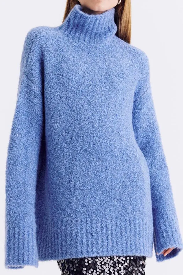 Shop SUBOO Tops Jacques Knit Funnel Neck Jumper