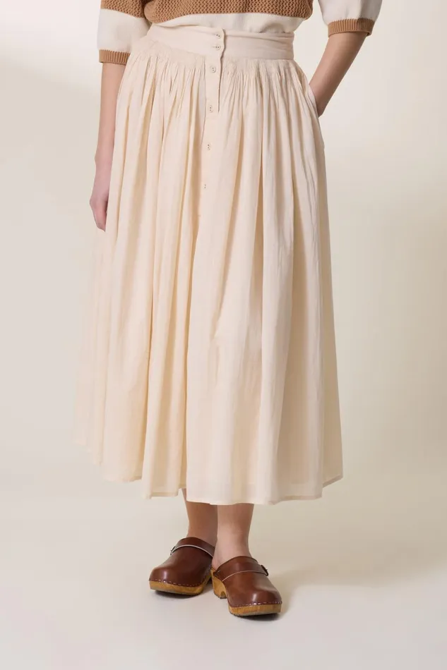 Skirts and Shorts Women Leon and Harper Jiotto Plain Skirt Ecru