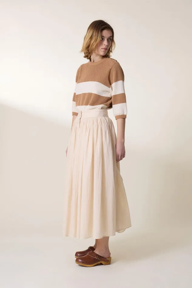Skirts and Shorts Women Leon and Harper Jiotto Plain Skirt Ecru
