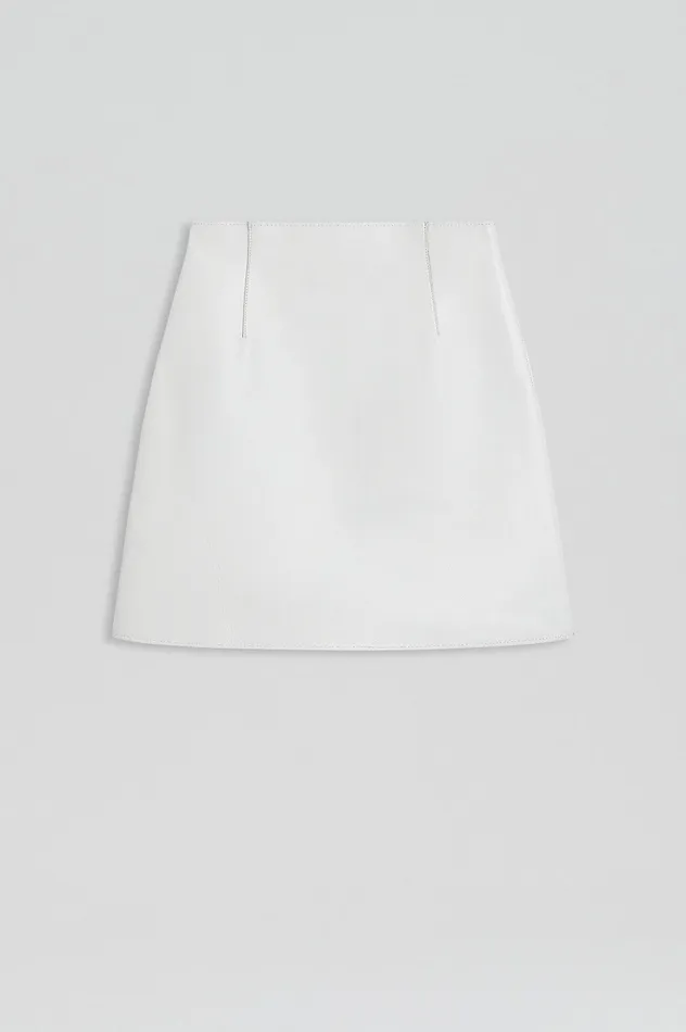 Skirts LEATHER BONDED MINI WHITE 8211 Scanlan Theodore Women