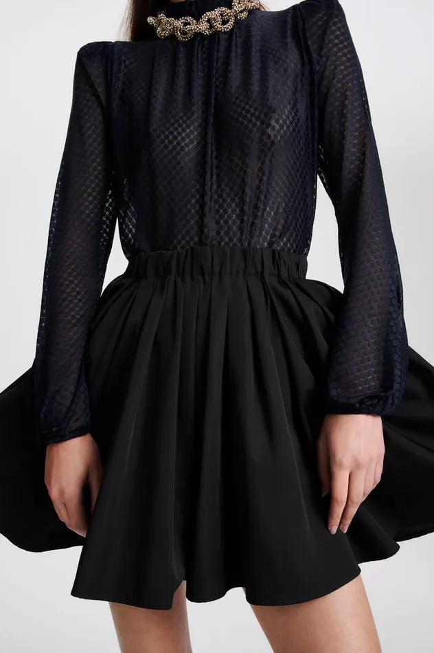 Skirts Scanlan Theodore Women TECH SKIRT BLACK Skirts Scanlan Theodore Women TECH SKIRT BLACK