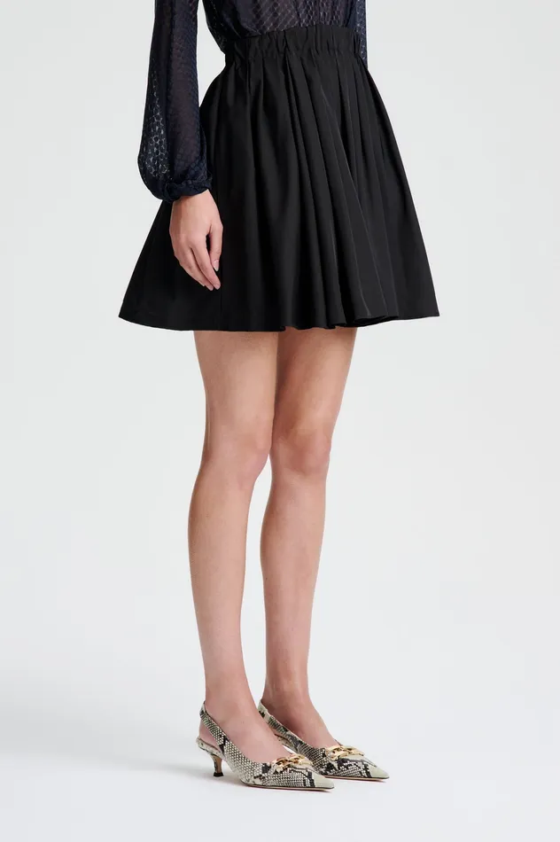 Skirts Scanlan Theodore Women TECH SKIRT BLACK Skirts Scanlan Theodore Women TECH SKIRT BLACK