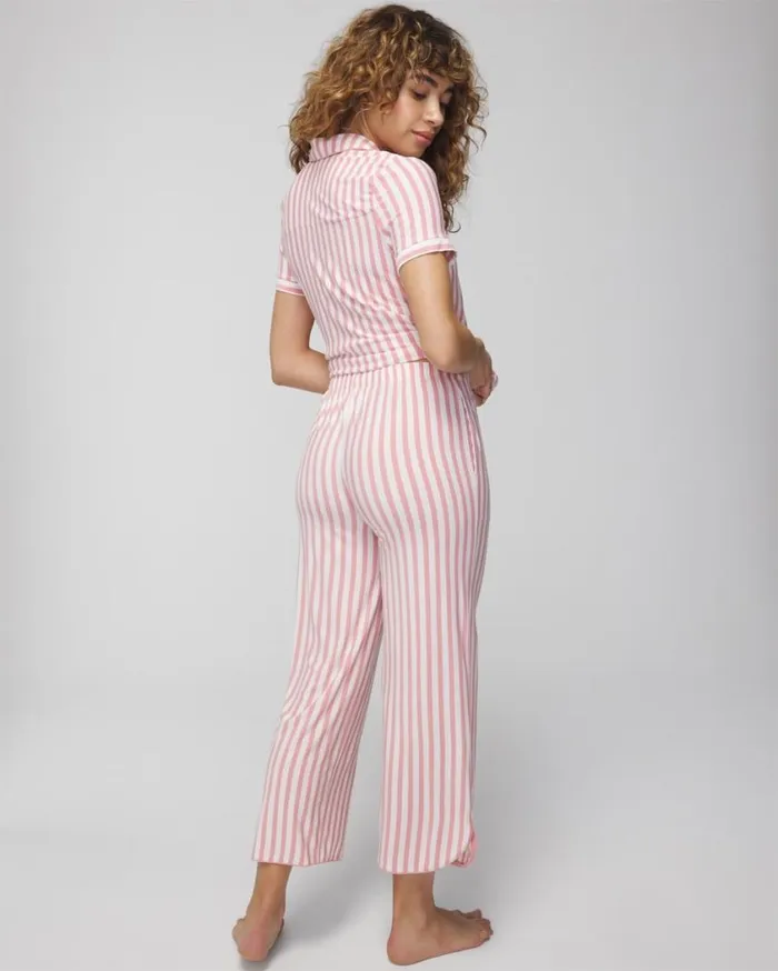 Soma Cool Nights Cropped Pajama Pants Merry Dot G Navyivory Women Matching Sets and Separates