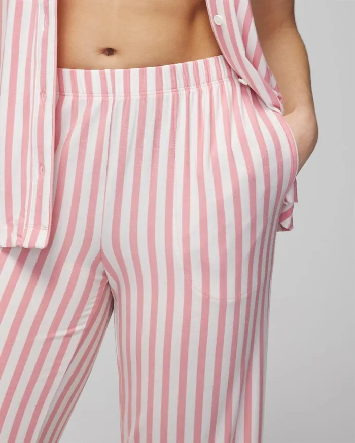 Soma Cool Nights Cropped Pajama Pants Merry Dot G Navyivory Women Matching Sets and Separates