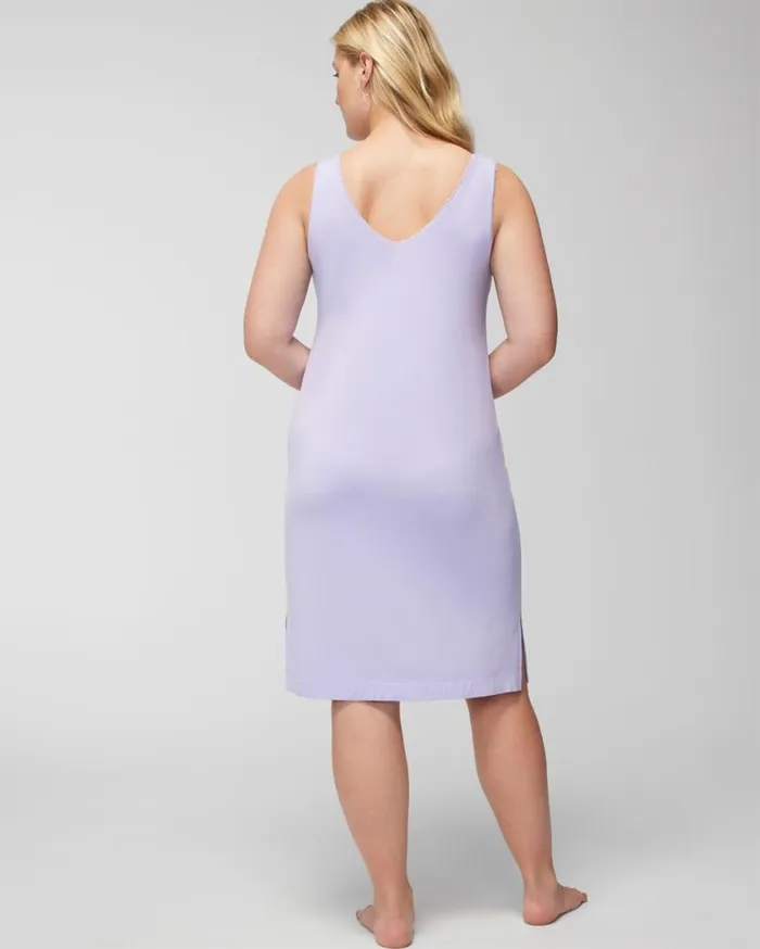 Soma Cool Nights LaceTrim Midi Chemise Wild Lavender Women Matching Sets and Separates