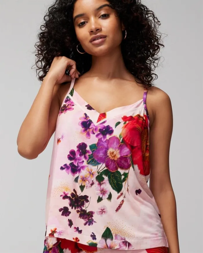 Soma Cool Nights Sleep Cami Feeling Fruity Ivory Women Pajama Tops