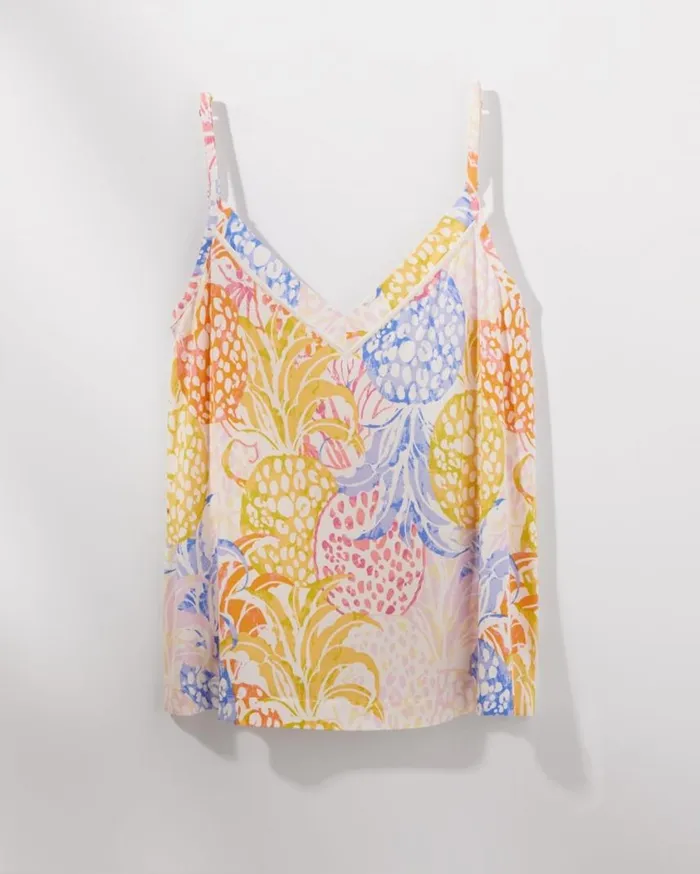 Soma Cool Nights Sleep Cami Feeling Fruity Ivory Women Pajama Tops