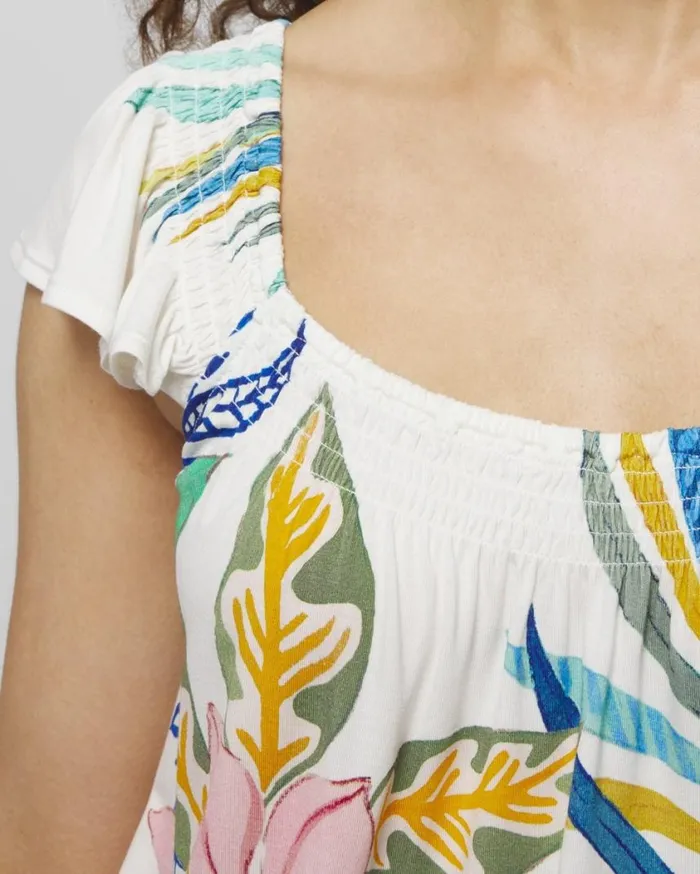 Soma Cool Nights Smocked Ruffle Cami Lemon Squeeze Grand Ivory Women Matching Sets and Separates