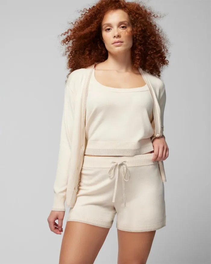 Soma Luxe Soft Shorts Parchment Women Bottoms