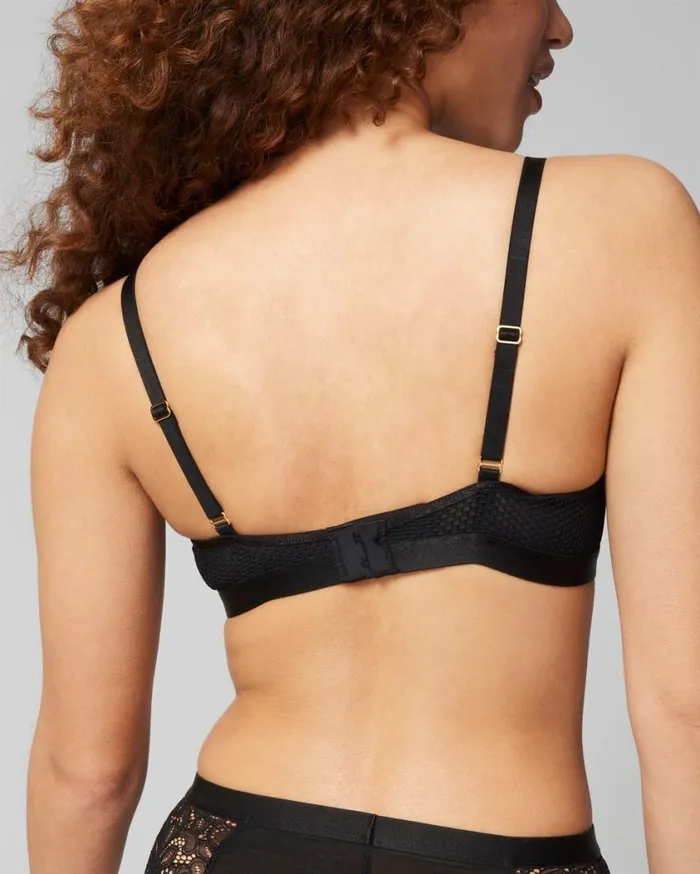 Soma Mixed Media Bralette Black Women Bras