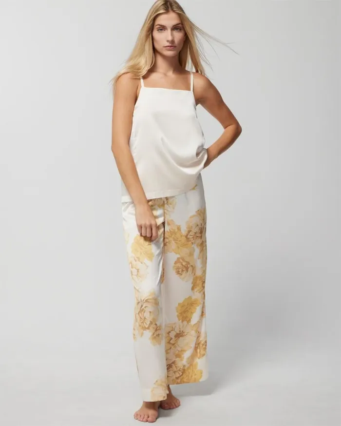 Soma Satin SquareNeck Cami Iced Coffee Women Pajama Tops