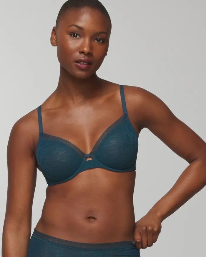 Soma Soma Stretch Lace Unlined Perfect Coverage Bra Apricotta Women Lingerie