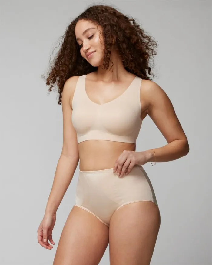 Soma Vanishing Edge Shaping Retro Brief Pale Sand Women Panties