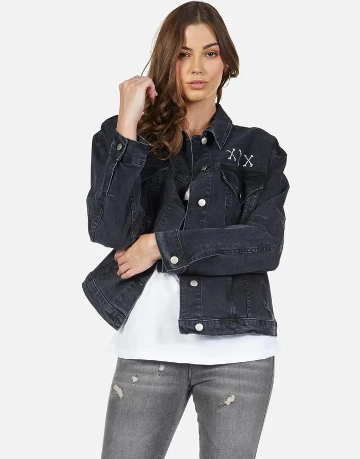 Spencer Skull Bone Eye Vintage Black Women039s Lauren Moshi Jackets