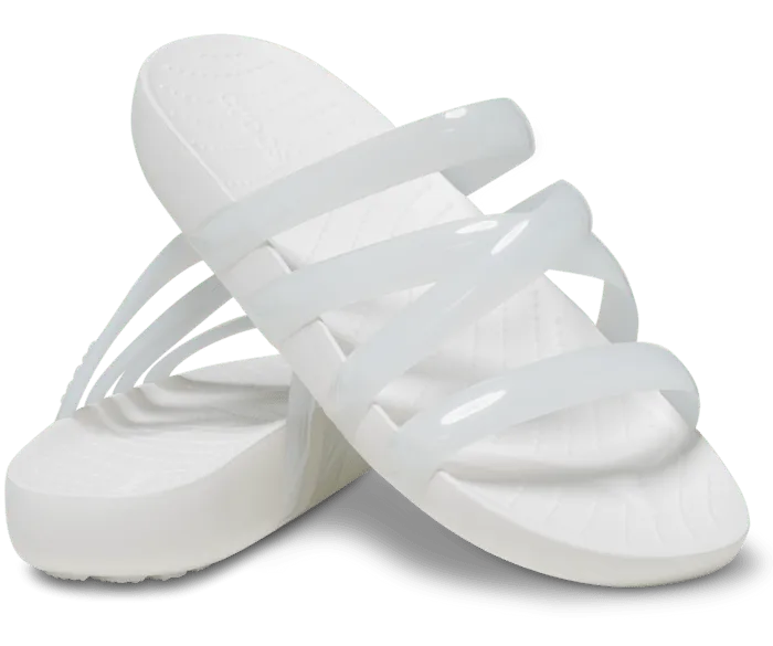 Splash Glossy Strappy Sandal White Women Crocs Sandals