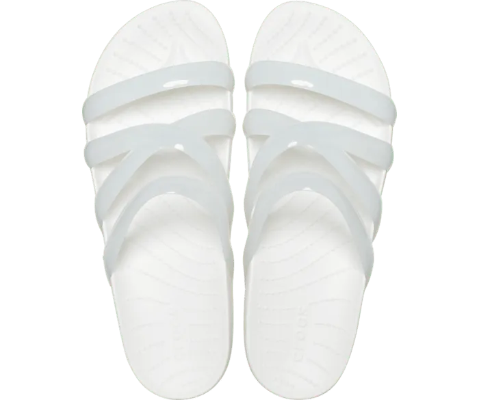 Splash Glossy Strappy Sandal White Women Crocs Sandals