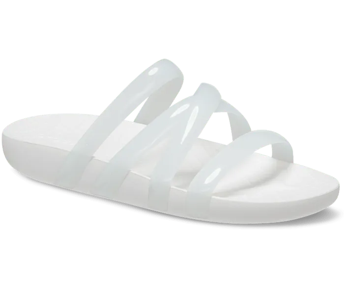 Splash Glossy Strappy Sandal White Women Crocs Sandals