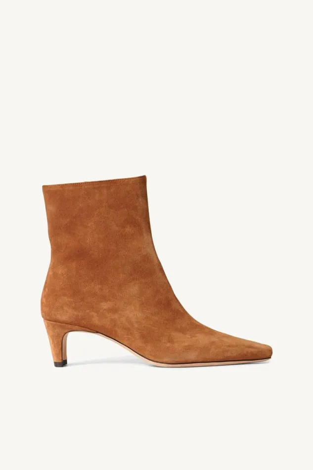 STAUD Boots WALLY ANKLE BOOT Tan Suede 8211 Women