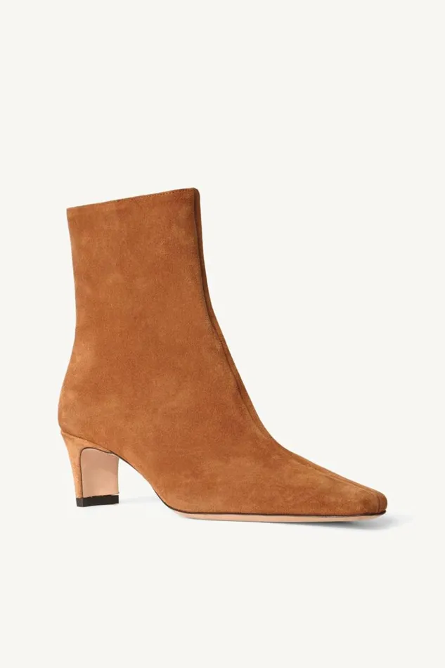 STAUD Boots WALLY ANKLE BOOT Tan Suede 8211 Women