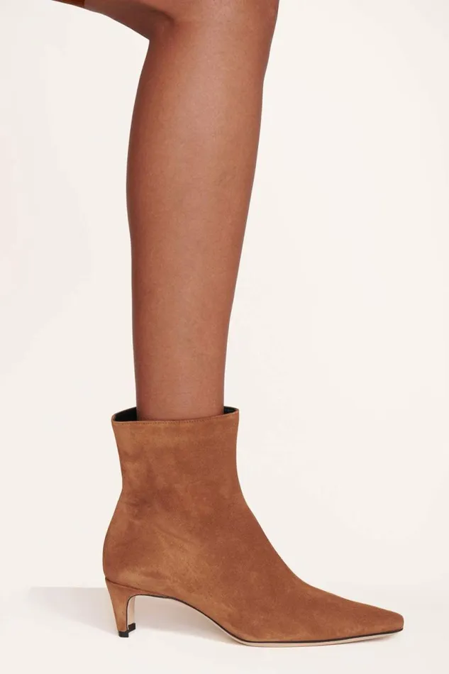 STAUD Boots WALLY ANKLE BOOT Tan Suede 8211 Women