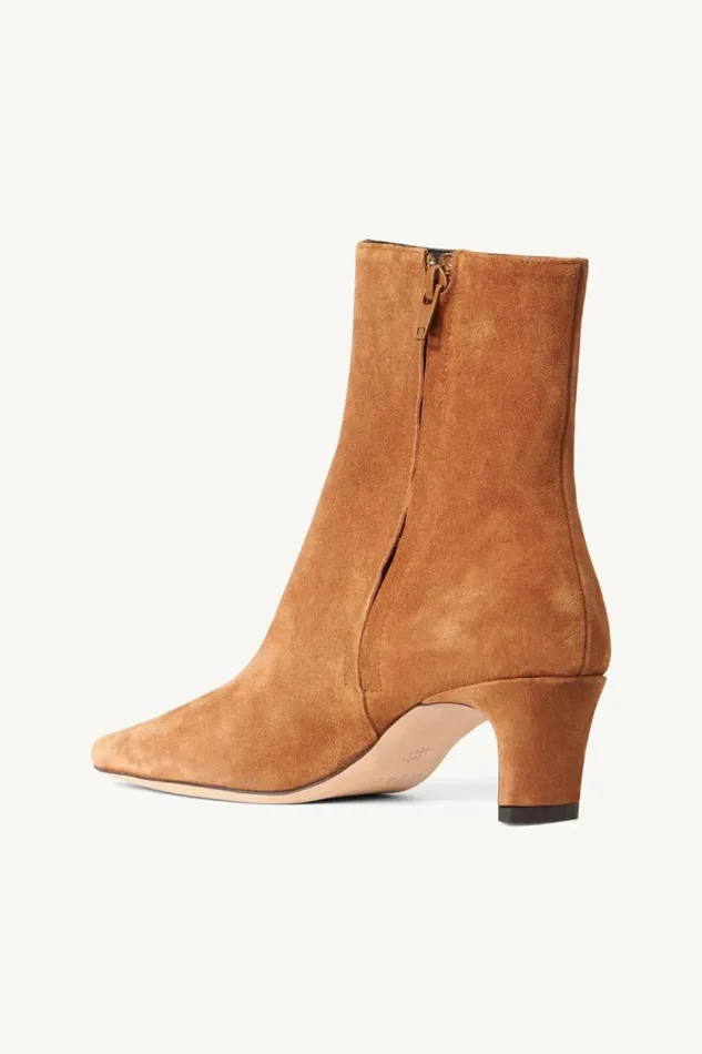 STAUD Boots WALLY ANKLE BOOT Tan Suede 8211 Women