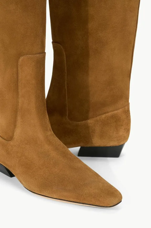 STAUD Boots WALLY FLAT BOOT Tan Suede 8211 Women