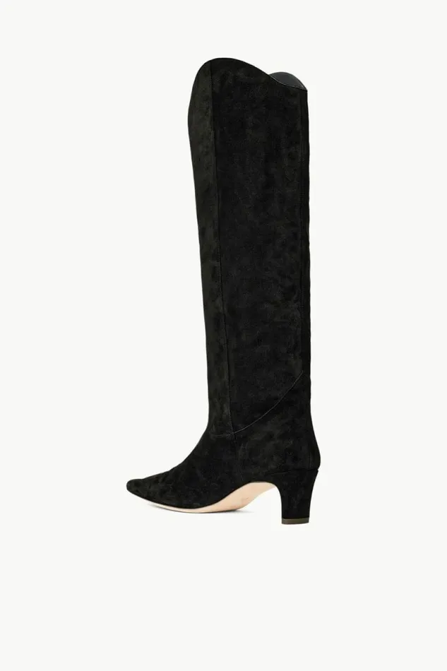 STAUD Boots WESTERN WALLY BOOT Black Suede 8211 Women