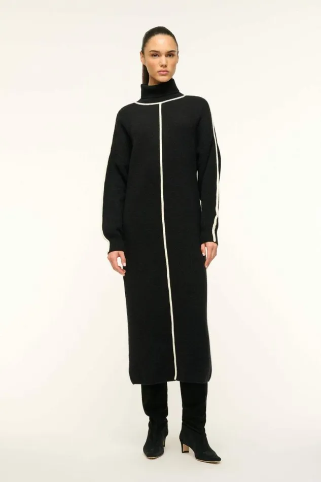 STAUD Dresses APRES DRESS Black Ivory 8211 Women