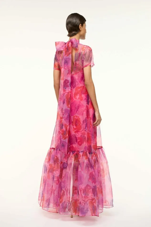 STAUD Dresses CALLUNA DRESS Magenta Painted Floral 8211 Women