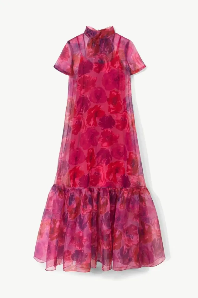 STAUD Dresses CALLUNA DRESS Magenta Painted Floral 8211 Women
