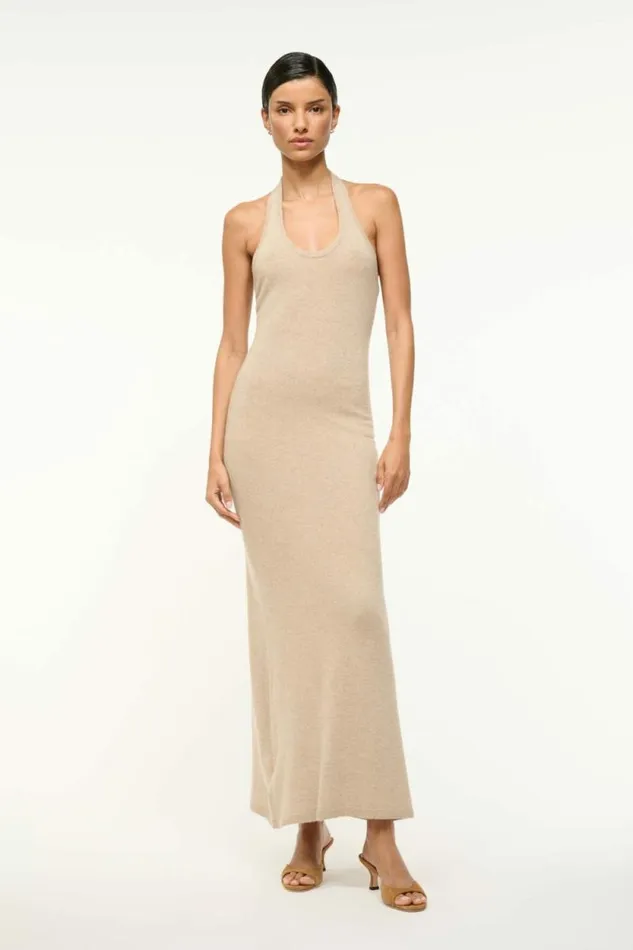 STAUD Dresses CANELA CASHMERE DRESS Stone 8211 Women