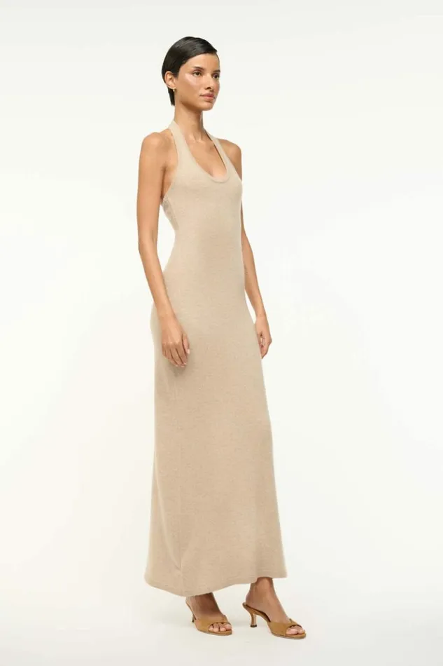 STAUD Dresses CANELA CASHMERE DRESS Stone 8211 Women STAUD Dresses CANELA CASHMERE DRESS Stone 8211 Women