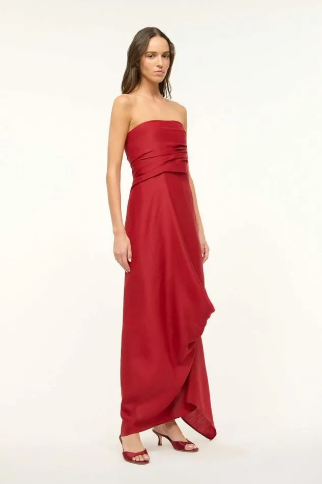 STAUD Dresses CARAVAGGIO DRESS Rouge 8211 Women STAUD Dresses CARAVAGGIO DRESS Rouge 8211 Women