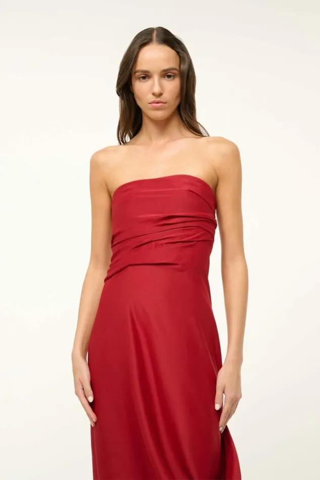 STAUD Dresses CARAVAGGIO DRESS Rouge 8211 Women STAUD Dresses CARAVAGGIO DRESS Rouge 8211 Women