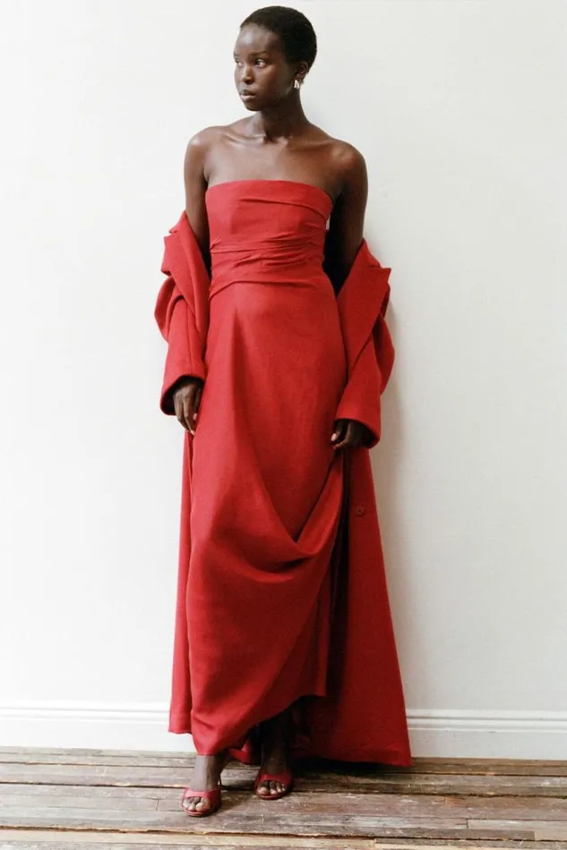 STAUD Dresses CARAVAGGIO DRESS Rouge 8211 Women STAUD Dresses CARAVAGGIO DRESS Rouge 8211 Women