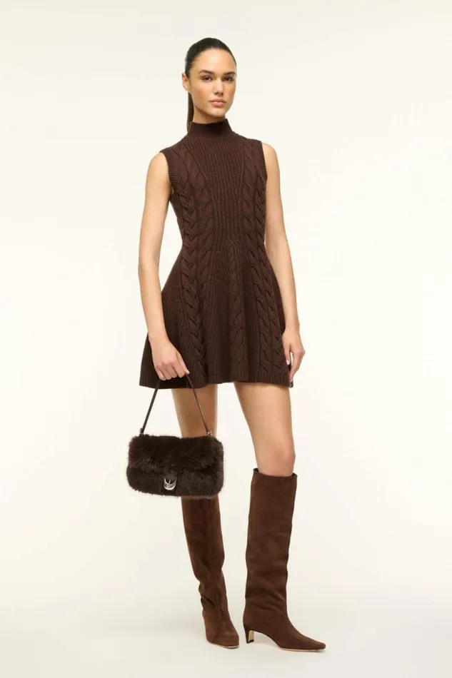 STAUD Dresses CHARADE DRESS Dark Chocolate 8211 Women