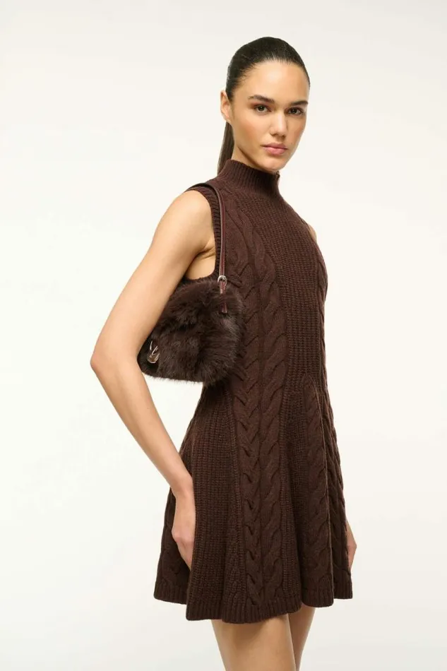 STAUD Dresses CHARADE DRESS Dark Chocolate 8211 Women