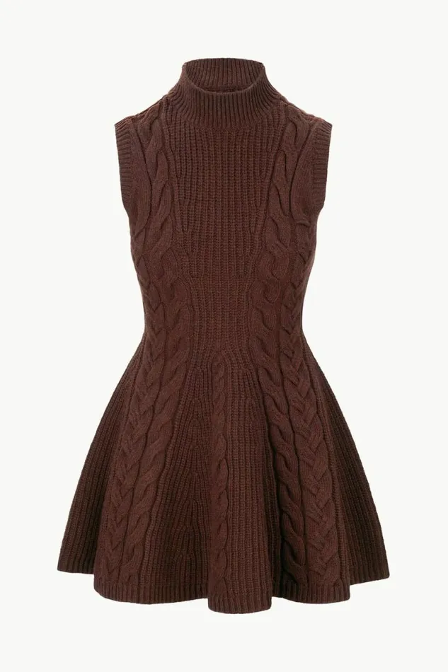 STAUD Dresses CHARADE DRESS Dark Chocolate 8211 Women