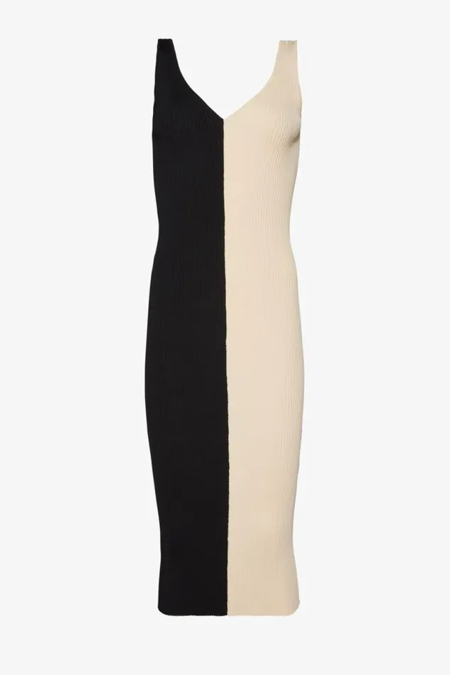 STAUD Dresses DANA DRESS Buff Black 8211 Women