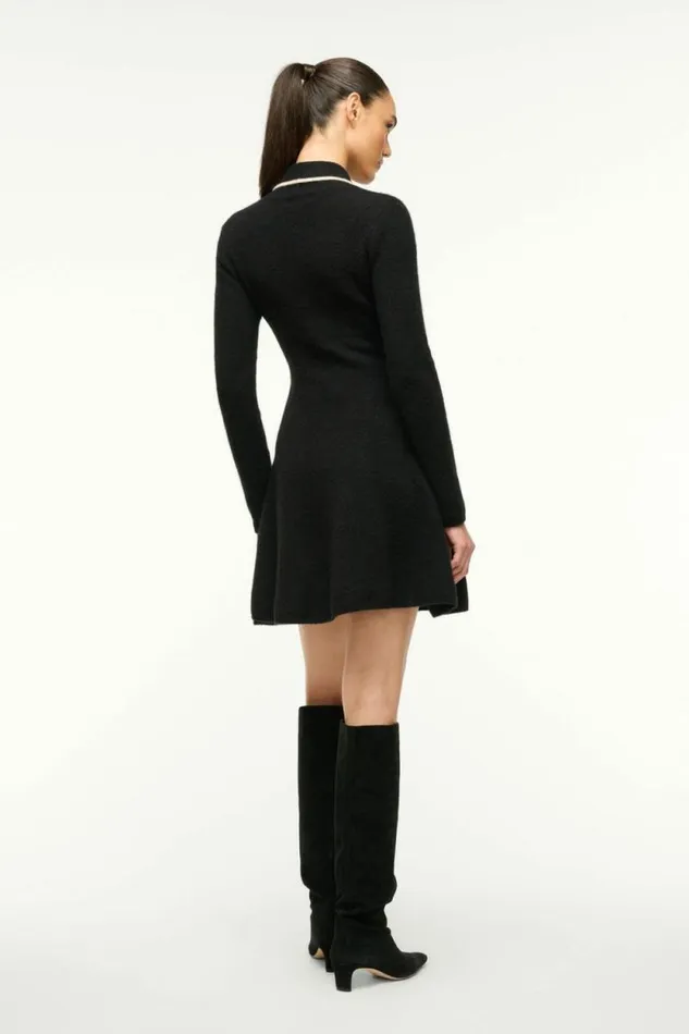STAUD Dresses DUJOUR DRESS Black Ivory 8211 Women
