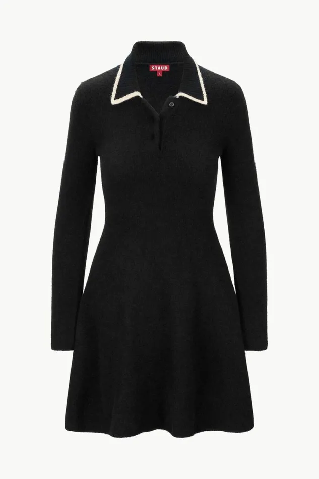 STAUD Dresses DUJOUR DRESS Black Ivory 8211 Women